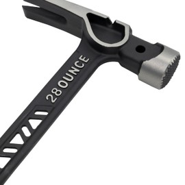OX Pro 28-Ounce Ultrastrike Framing Hammer Robust Striking Power, Vibration Dampening Bridged Neck, Ultimate Durability One Piece Steel Handle, Ergonomic Non-Slip Grip, and Enhanced Safety Features