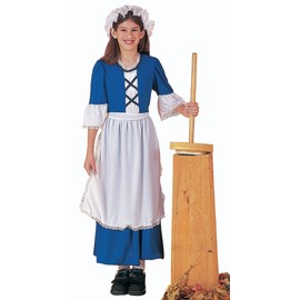 Rubies Child's Forum Colonial Girl Costume Dress, Medium, Blue/White