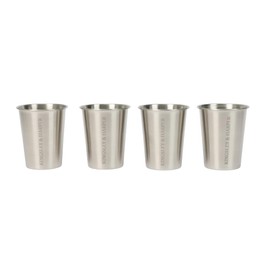 Kingsley & Harper Stainless Steel Cups 335ml (Set of 4) - Premium 304 Food-Grade, Rustproof, Shatterproof, Reusable Eco-Friendly Metal Cups for Kids, Adults, Camping, Travel, and Everyday Use