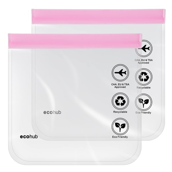 Clear EVA Toiletry Bag, pink, Transparent