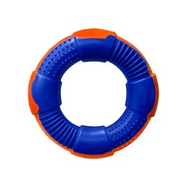 Dur Medium Ring Dog Tug Toy, Blue/Orange, Blackberry Scent, Durable Recycled Rubber – Interactive and Near Indestructible Dog Chew Toy for Boredom, Teeth Cleaning, Puppy Teething & Playtime, 13cm