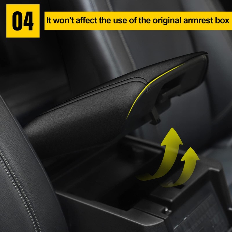 AOMSAZTO Center Console Armrest Covers for 2020-2022 Ford Explorer Black