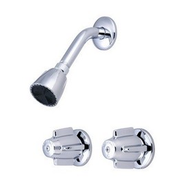 Central Brass 6266 Canopy Handles-Shower Head, Arm & Flange-6" Centers