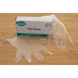 Disposable Polythene Food Grade Gloves - Large Clear - 500 Pack