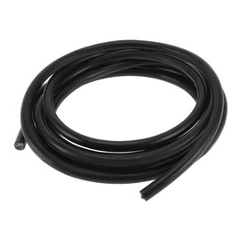 Partuto 1 Pcs 14AWG Universal Ground Wire Car Radio, Automotive, Car Speakers Power Wire Fully Insulated& Soft Touch Jacket TC Black 10FT 6 Conductor