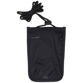 Pacsafe RFIDsafe 75 Anti-Theft RFID-Blocking Neck Pouch, Black