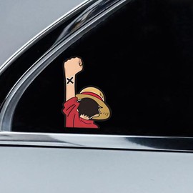 Anime Character Car Decal, Waterproof Vinyl Sticker, 2-Piece Set for Cars, Windows, Laptops