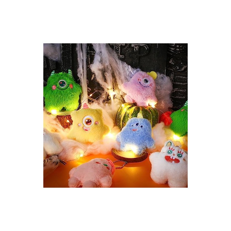 Hungdao 12 Pcs Mini Plush Keychains - Cute Animal Designs