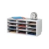 Fellowes 25004 12-Section Compartment Sorter, Melamine Laminated, Dove Gray