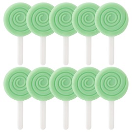 Masticables para alineador Invisalign, DLENP 10 piezas de silicona para piruletas con mango para bandejas de alineador, asiento de ortodoncia para Invisalign(10 piezas de sabor verde/menta)