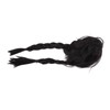 Black Long Double Braid Wig Synthetic Simulated Scalp Heat Resistant