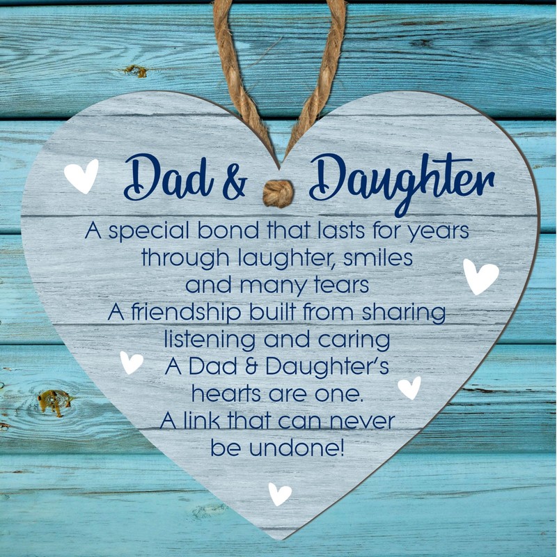 Laser Cut Father's Day Heart Plaque - Celebrate Dad &