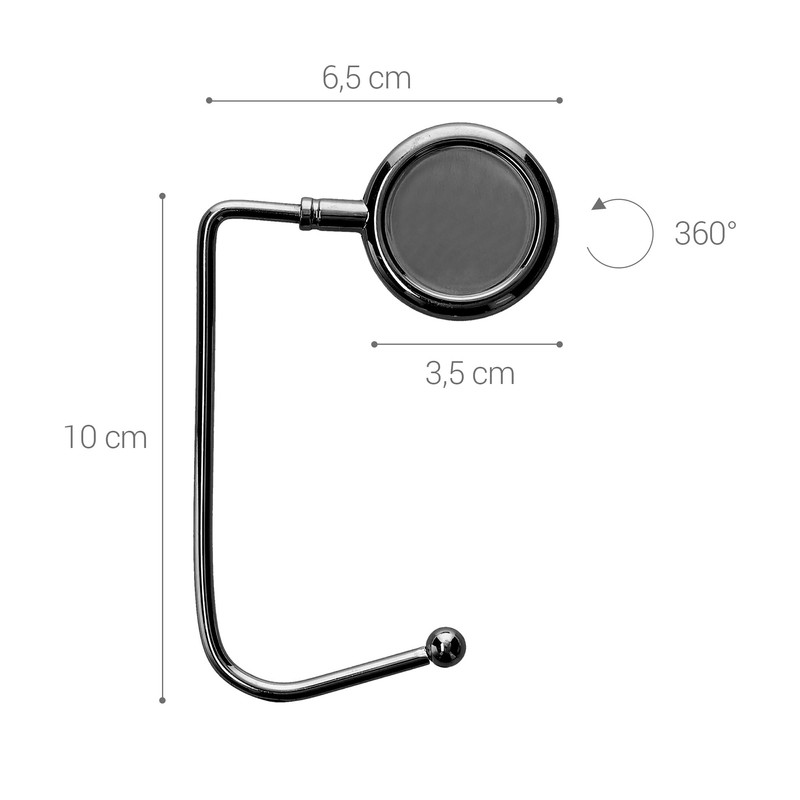 kwmobile 2 x Table Handbag Holder Hook - Non-Slip Bag