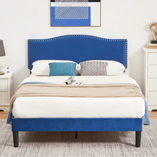 VECELO Queen Bed Frame, Platform Bed Frame with Adjustable Height