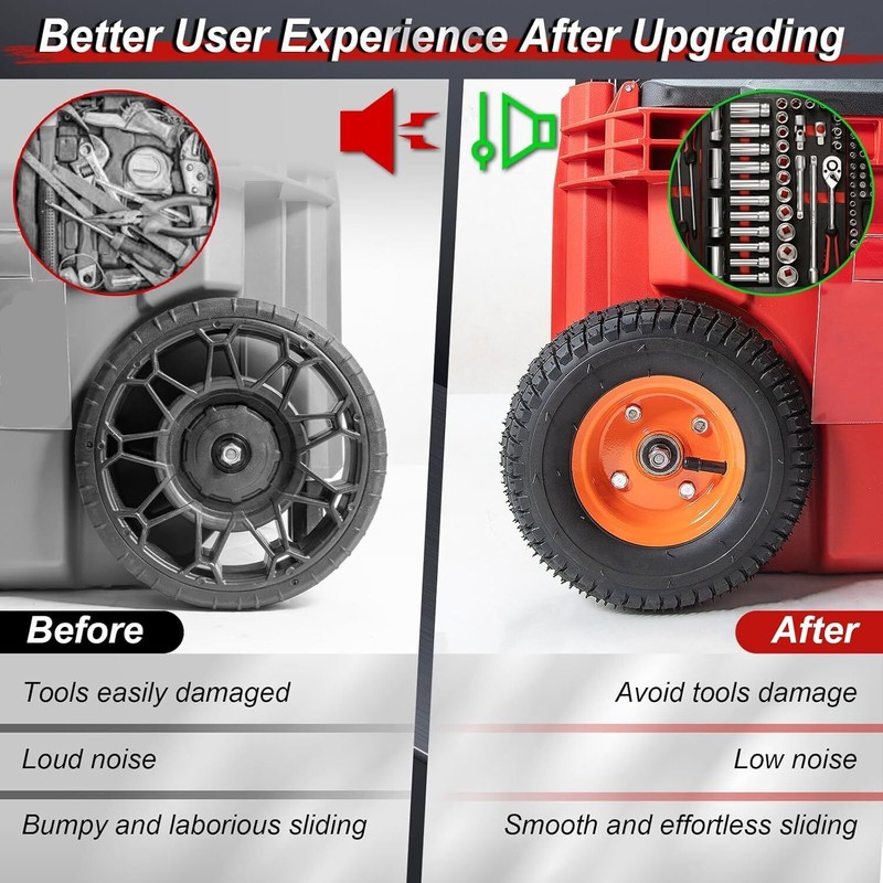 DNShorix Packaout Wheels Fit for Milwaukee Rolling Tool Box 48-22-8426/