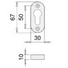 Aluminium Fitting Solid 10 x 30 x 67 mm Key
