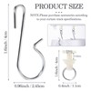 60 Pieces Shower Curtain Pack of 30 Pieces Hooks and