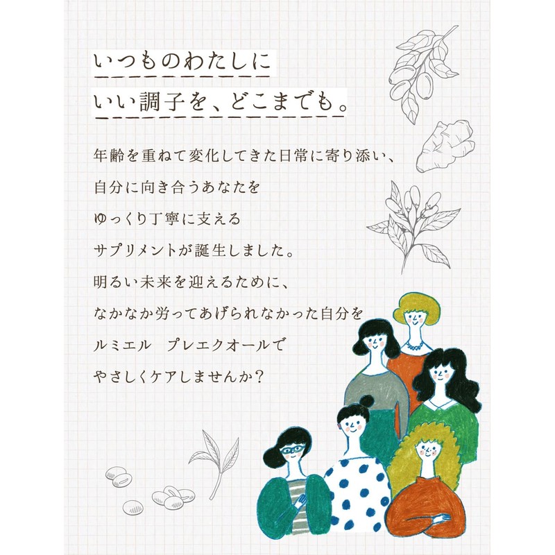 ルミエル プレエクオール サプリメント 大豆イソフラボン 和漢 マルチビタミン 女性のゆらぎ 30日分 (1)