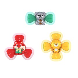 SINGERTOP Hand Spinner Bath Toy, Water Play Toy, Windmill Toy, Bath Suction Cup Rotating Top, Water Wheel Toy, Water Play, Relieves Bath Dislike, Cute Colorful Suction Cup Included, 0 1, 2, 3rd