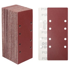 STEBRUAM 30 Pieces Sanding Sheets 93 x 230mm,60/80/120/180/320/400 Grits Hook and Loop Sandpaper,Sanding Pads Assorted Fit Sander for Polishing Rust Removal