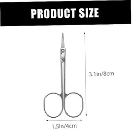 PartyKindom Stainless Steel Eyebrow Scissors Set 6-Piece Vibrissa Scissors Kit for Women Precision Trimming Tools for Eyebrow and Nose Hair for Personal Grooming