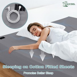 Grounding Sheets Queen Size, Grounding Fitted Sheet 60x80x15 in,10% Pure Silver Fiber, Grounded Bed Sheets for Improved Sleep & Wellness (Gray, Queen)