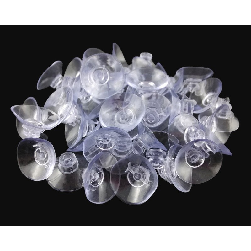 Honbay 50pcs 20mm Diameter Mini Clear Plastic Suction Cup Without
