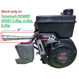ARSPORT Tecumseh 5.0-6.5 OHV Engine Header Exhaust Pipe for Go Kart Fun Cart Minibike.