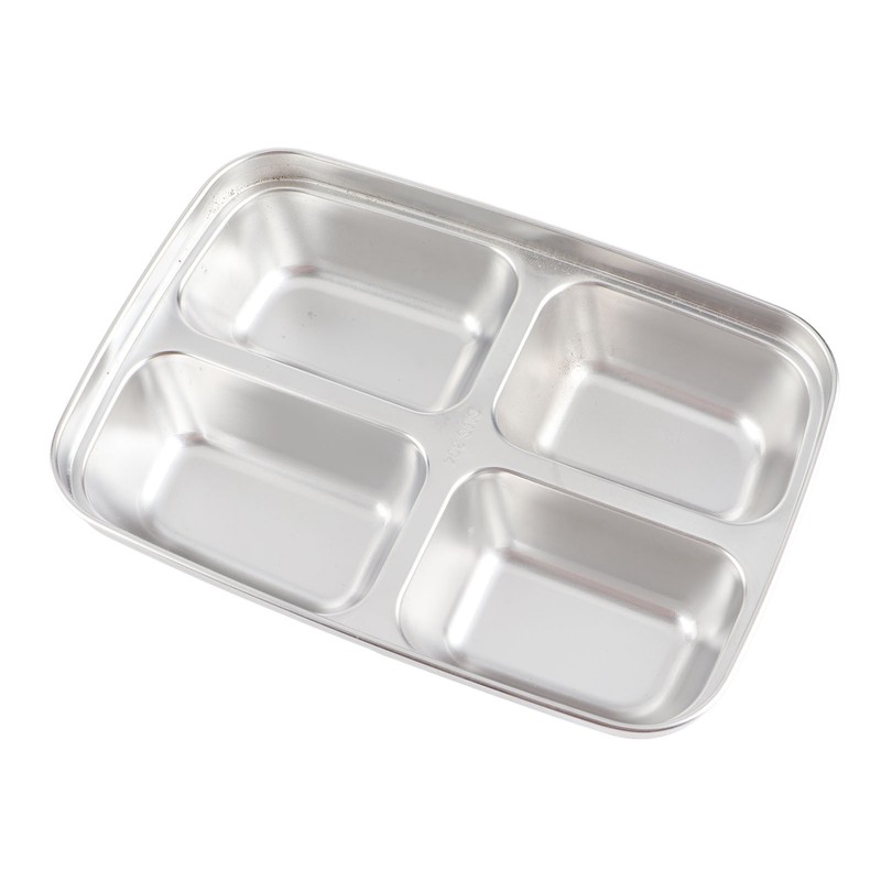 Lunch Box 4 Compartments Design 304 Stainless Steel Matching Tableware