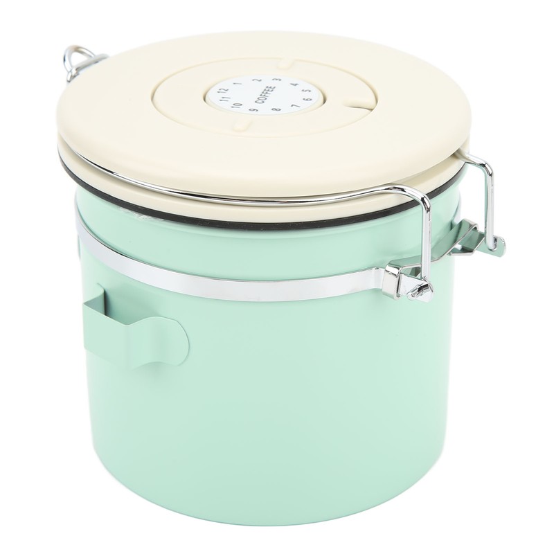 Coffee Canister Mint Green Food Grade Stainless Steel Airtight Coffee