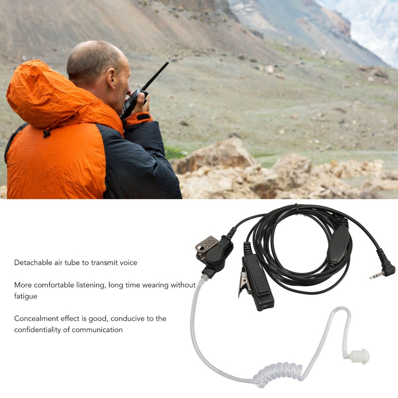 2.5mm Acoustic Tube Earpiece Single Pin PTT Button Walkie Talkie