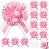12 PCS 6'' Shimmering Light Pink Gift Bows Large Bows