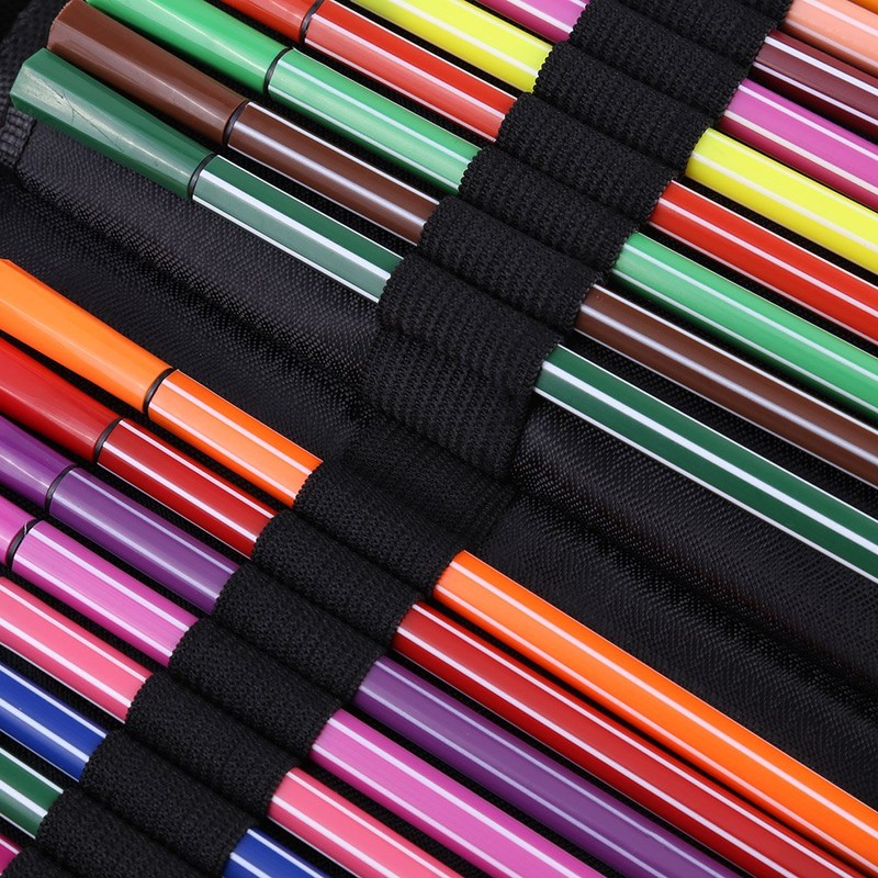 Zerodis Pencil Case, Black Marker Bag for Class Home School