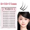 Wooberry ultra-light no-glue eyelashes, clear idol eyelashes, glue-free eyelashes, eyelashes 91011mm 80pcs, 1 piece, black / 우베리 초경량 노글루 속눈썹 또렷한 아이돌 속눈썹 풀이 필요없는 속눈썹 아이래쉬 91011mm 80pcs, 1개, 블랙