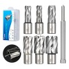 XCAN Annular Cutter Set 6 Pcs Weldon Shank 3/4” Cutting