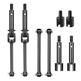 WEFEINO Steel Front Rear Steering CVD Drive Shafts Driveshafts Universal Cups Upgrades for Losi 1/18 Mini LMT 4WD 4X4 Brushed Monster RC Truck