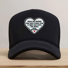 Loving Memorial Family Patch 3 Inches Memory Heart Family Memories Gifts Remembrance Iron On/Sew On Embroidery Fabric Applique Patches for Trucker Hats Clothes DIY Accessories (Style 2, Grandma)