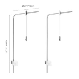 Alipis Aquatic Fish Tank Light Rack Metal Brackets Aquarium Light Stand Set Adjustable Led Light Lamp Aquarium Light Holder