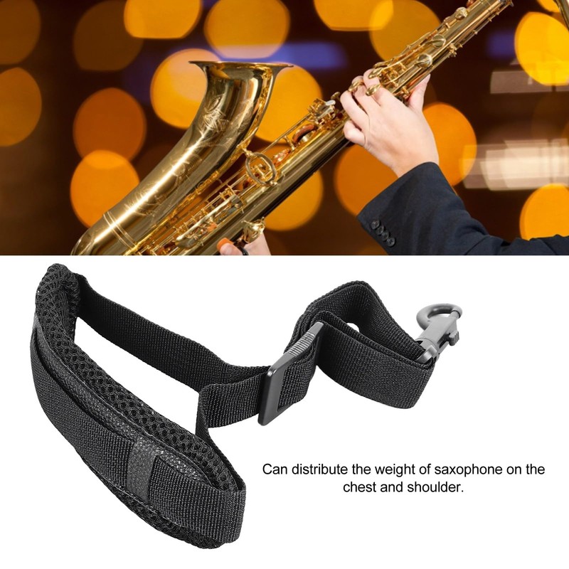 Ezweiji Saxophone Harness Strap Sax Shoulder Chest Belt Instrument Accessory