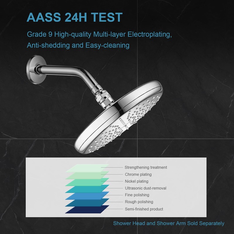 OFFO Shower Head Swivel Ball Adapter, All Metal Adjustable Shower