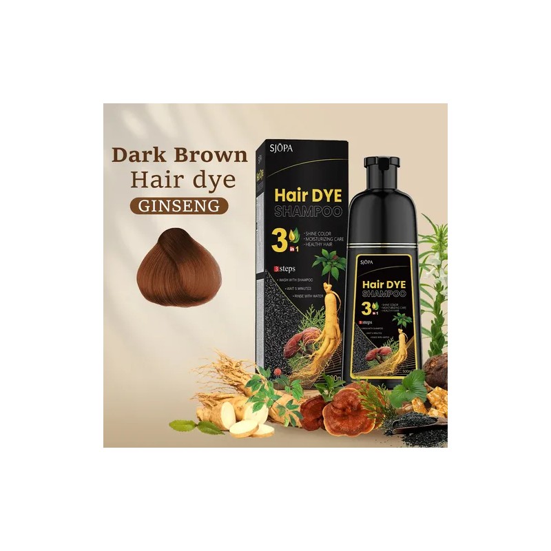 Mopoyat Shampoo Tinte Instantáneo Cubre Canas Natural