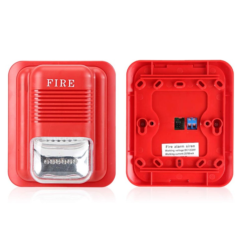 DC12V/24V Sound and Light Fire Protection Alarm Warning Strobe Siren