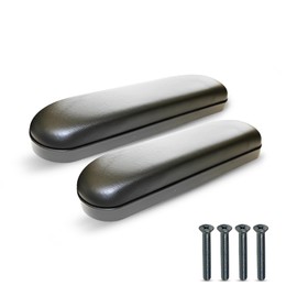 Healthline Padded Armrest For Wheelchairs Vinyl Pair, Universal Arm Pads Replacement 10" DESK ARM, Black