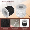 Leyrens 4 Rolls of Elastic Band for Bracelets 1 mm,