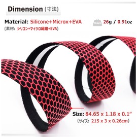 Azarxis Bicycle Bar Tape Handlebar Tape Road Bike with End Plug Anti-Slip Shock Absorption Breathable 2 Rolls Set (Honeycomb Red)