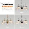 Sicddde Dining Chandelier Over Table 5 Light Brown Vintage Glass
