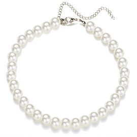 Classic Pearl Necklace for Women - White Pearl Necklace, Elegant Jewelry - Pearl Strands, Pearl Jewelry for Women - 10mm