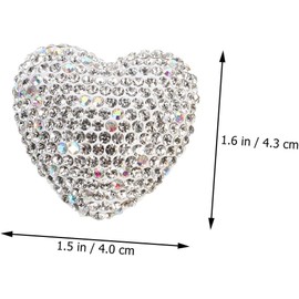 Clip Perfumador para Auto con Diamantes Diseño Corazón Resistente y Decorativo para Rejillas de Aire Accesorio Elegante para Ambientar Vehículo