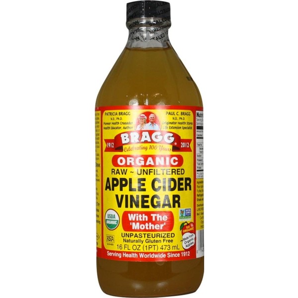 Bragg Organic Raw Unfiltered Apple Cider Vinegar with The Mother, 16 ounce