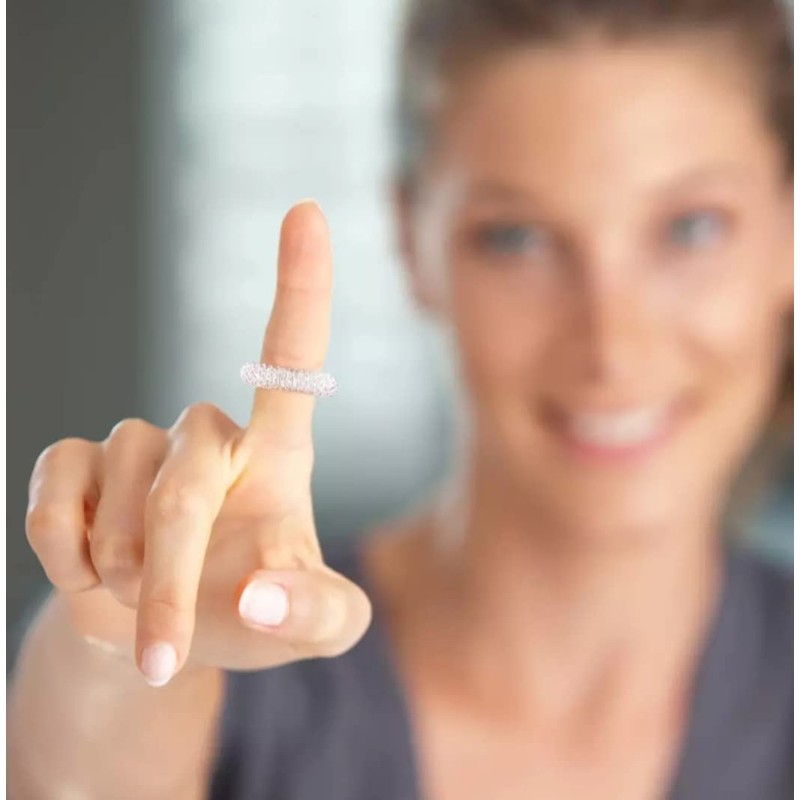 Pack of 2 Massage Rings for Fingers Made of Stainless